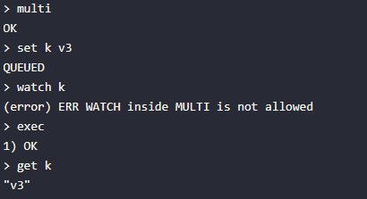 redis执行watch命令可能出的错误